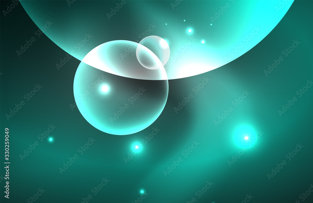 Neon shiny transparent glowing circles with light effects. Techno futuristic vector abstract background For Wallpaper, Banner, Background, Card, Book Illustration, landing page Neon shiny transparent glowing circles with light effects. Techno futuristic vector abstract background For Wallpaper, Banner, Background, Card, Book Illustration, landing page