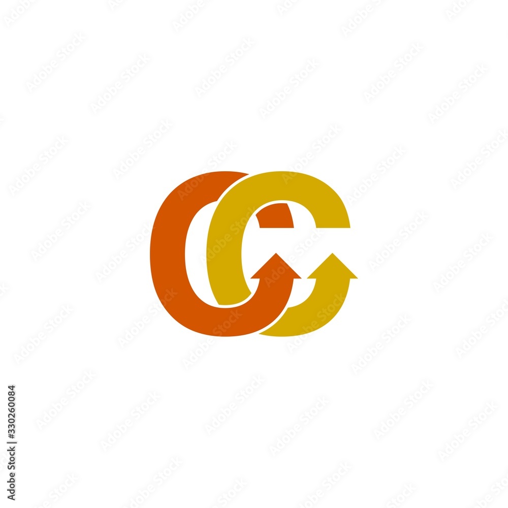 Fototapeta premium Initial CC Letter Logo With Creative Modern Business Typography 