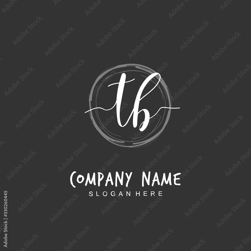 Handwritten initial letter T B TB for identity and logo. Vector logo template with handwriting and signature style. Handwritten initial letter T B TB for identity and logo. Vector logo template with handwriting and signature style.