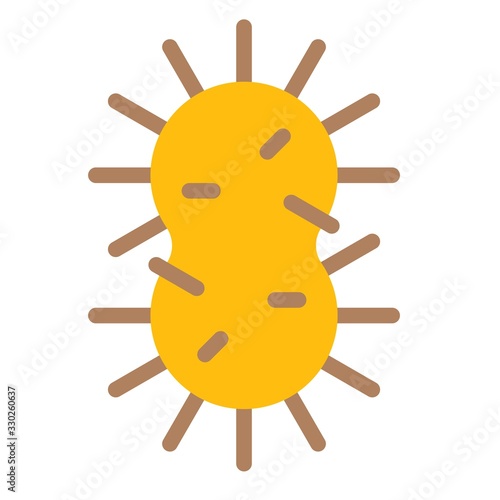 Virus or Bacteria vector illustration, flat style icon