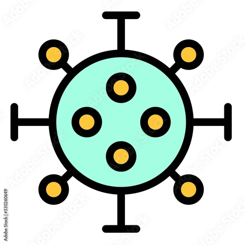 Virus or Bacteria vector illustration, filled style icon