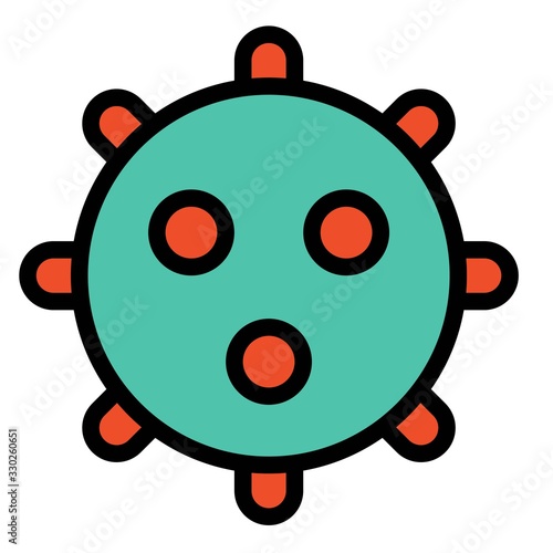 Virus or Bacteria vector illustration, filled style icon