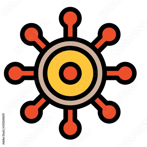 Virus or Bacteria vector illustration, filled style icon