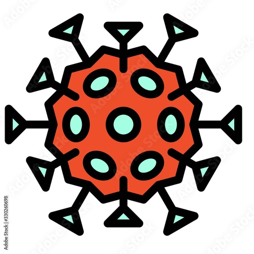 Virus or Bacteria vector illustration, filled style icon