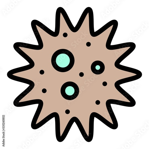 Amoeba or Bacteria vector illustration, filled style icon