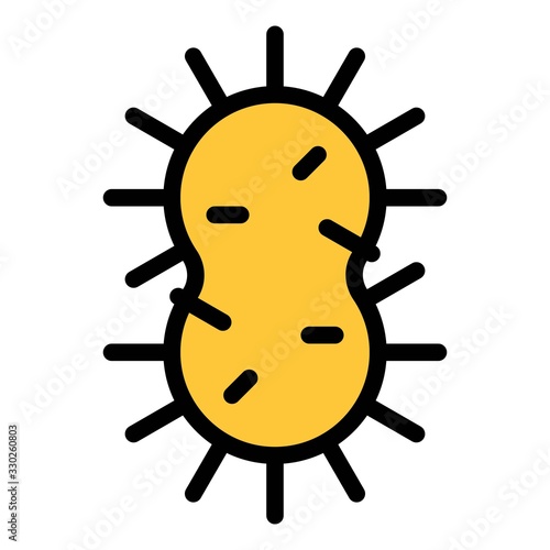 Virus or Bacteria vector illustration, filled style icon