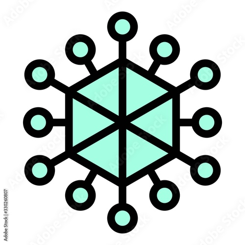 Virus or Bacteria vector illustration, filled style icon