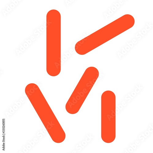 Tuberculosis virus vector illustration, flat style icon