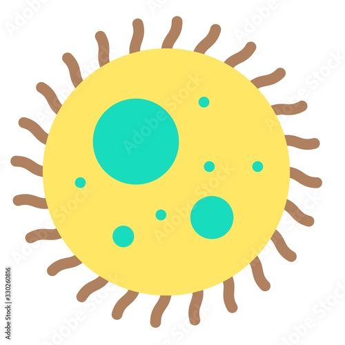 Amoeba or Amoeboid vector illustration, flat style icon