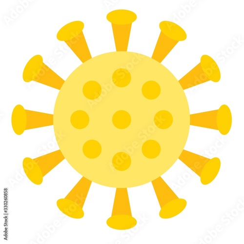 Virus or Bacteria vector illustration, flat style icon