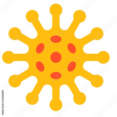 Virus or Bacteria vector illustration, flat style icon