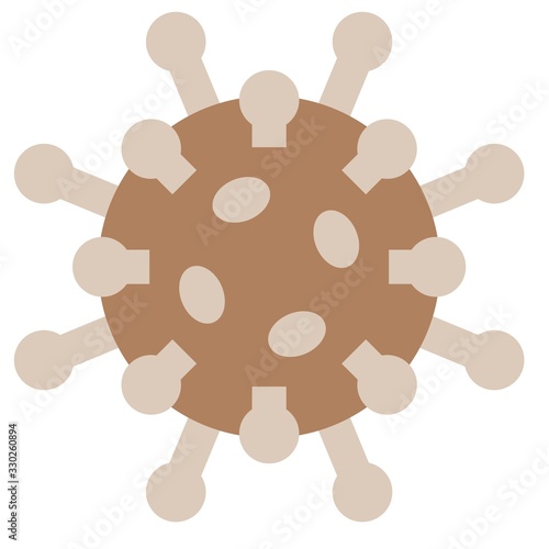 Virus or Bacteria vector illustration, flat style icon