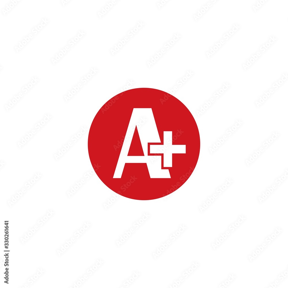 A+ grade icon for success study,tex graphic A+ grade icon for success study,tex graphic