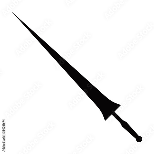 Lance weapon for Calvary soldiers flat vector icon for games and websites photo