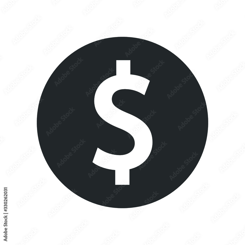 Dollar coin icon Dollar coin icon