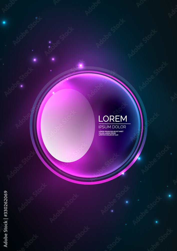 Glowing neon shiny transparent bubbles, glass circles or bio cell concept. Techno futuristic vector abstract background For Wallpaper, Banner, Background, Card, Book Illustration, landing page Glowing neon shiny transparent bubbles, glass circles or bio cell concept. Techno futuristic vector abstract background For Wallpaper, Banner, Background, Card, Book Illustration, landing page