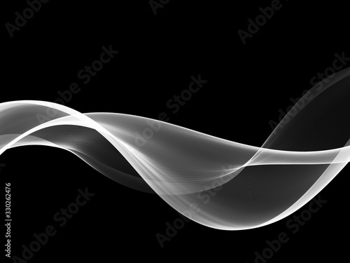 Abstract Black And White Wave Design