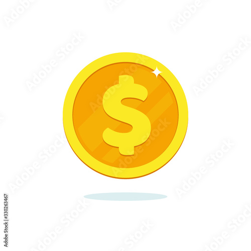 coin icon. Vector money illustration.