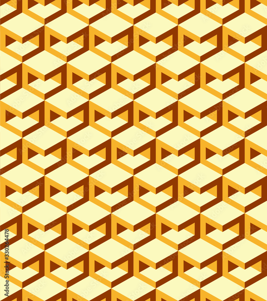 Gold pattern cube background Gold pattern cube background