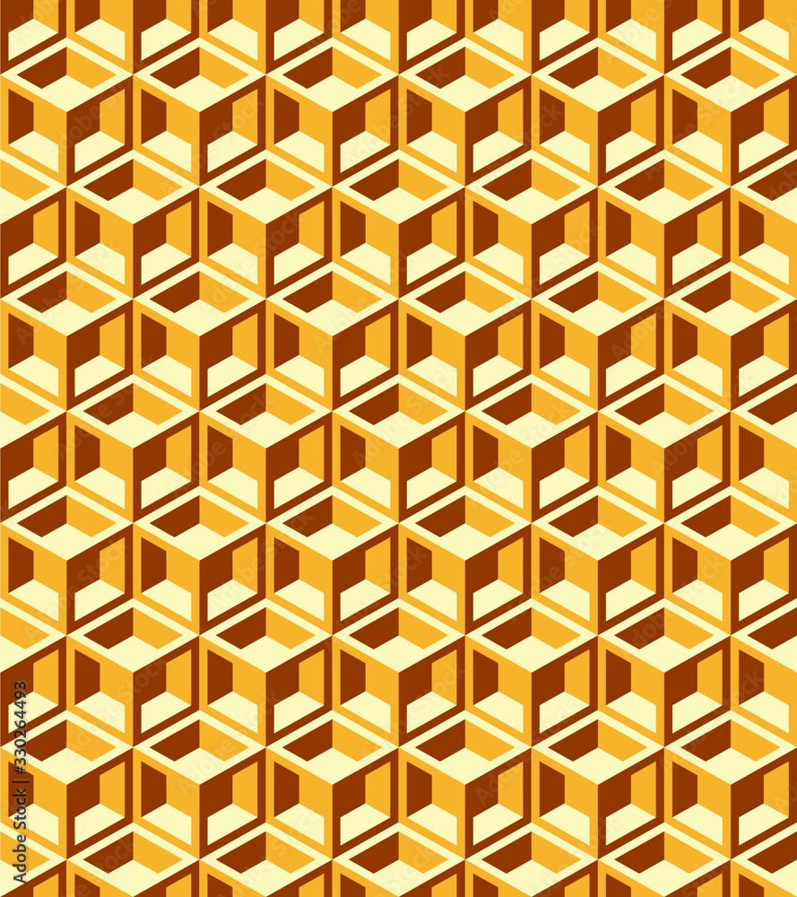 Gold pattern cube background Gold pattern cube background