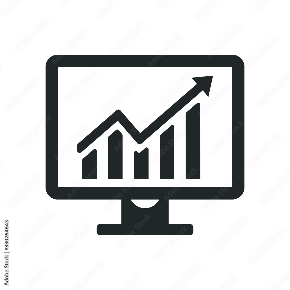 Online profit report icon Online profit report icon