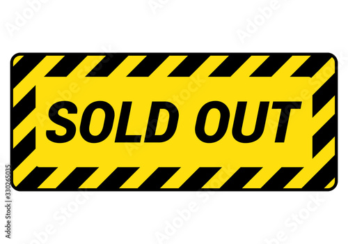 sold out store sign 