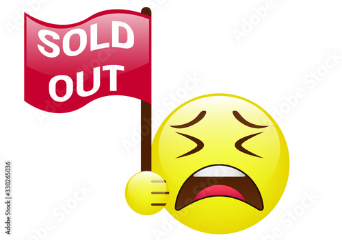 sold out store sign 