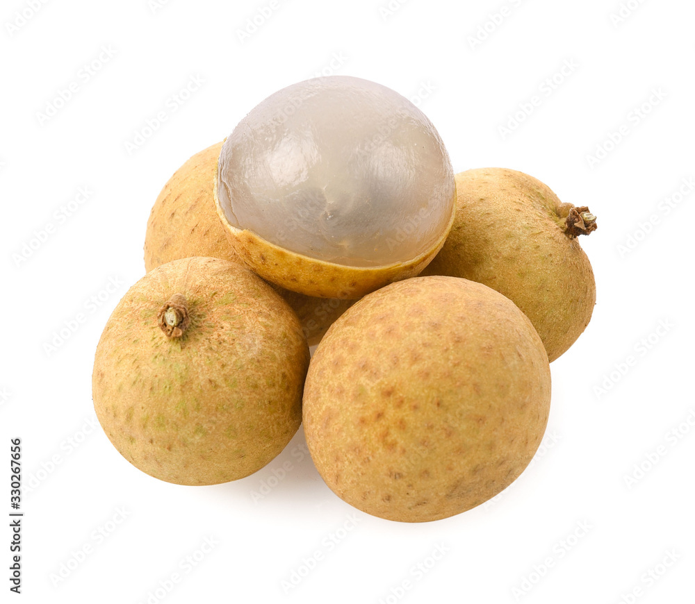 Fresh longan isolated on a white background Fresh longan isolated on a white background