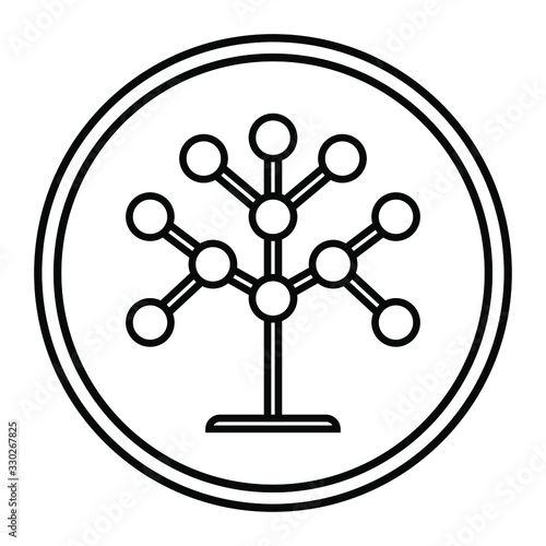 Phylogenetic, tree vector icon. Element of bio engineering illustration.  Thin line sign for website design and development, app development. Premium symbol.
