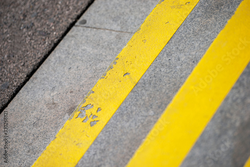 yellow lines on the road, in wien, viena, österrike, Austria © Mats