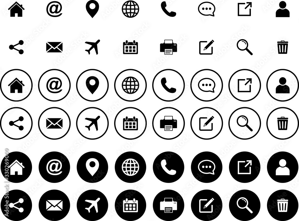 Website icon set, Web icon Set, symbol vector