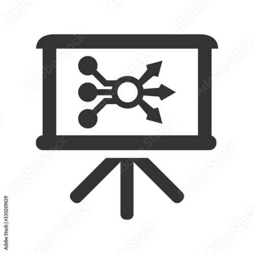 Presenting business tactics icon