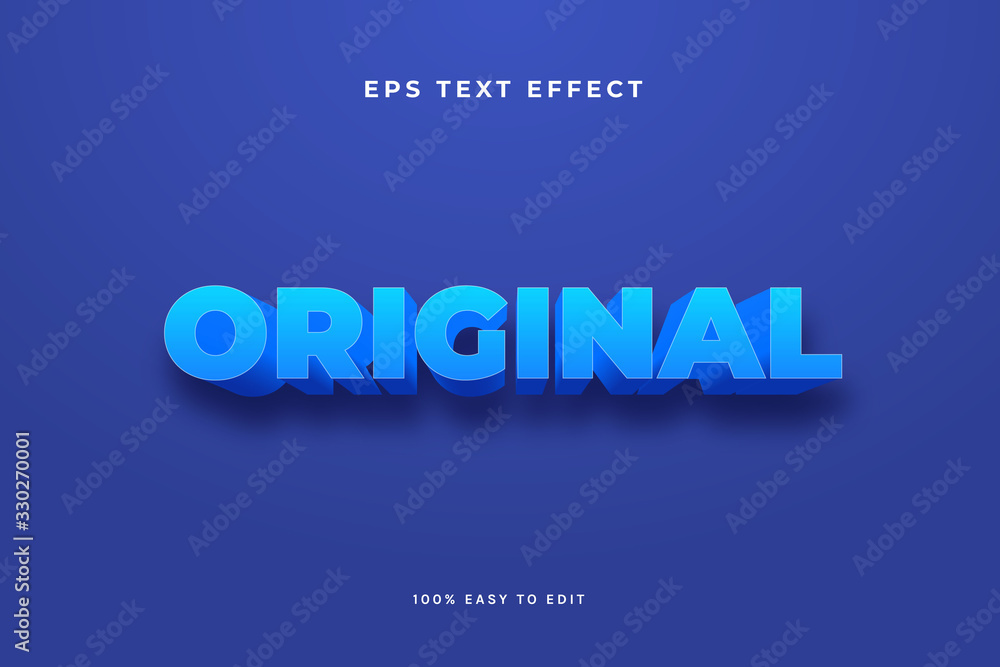 Simple blue text effect