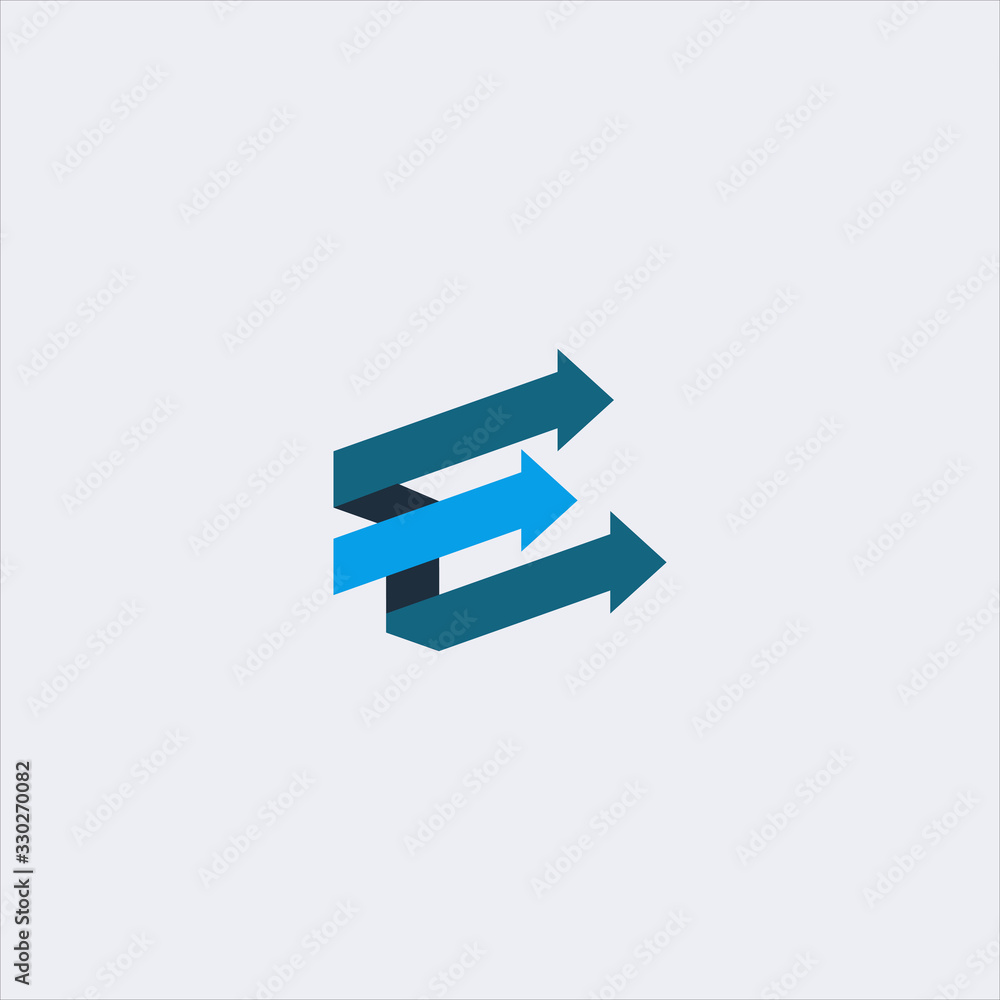 vector letter e arrow direct logo design template vector letter e arrow direct logo design template