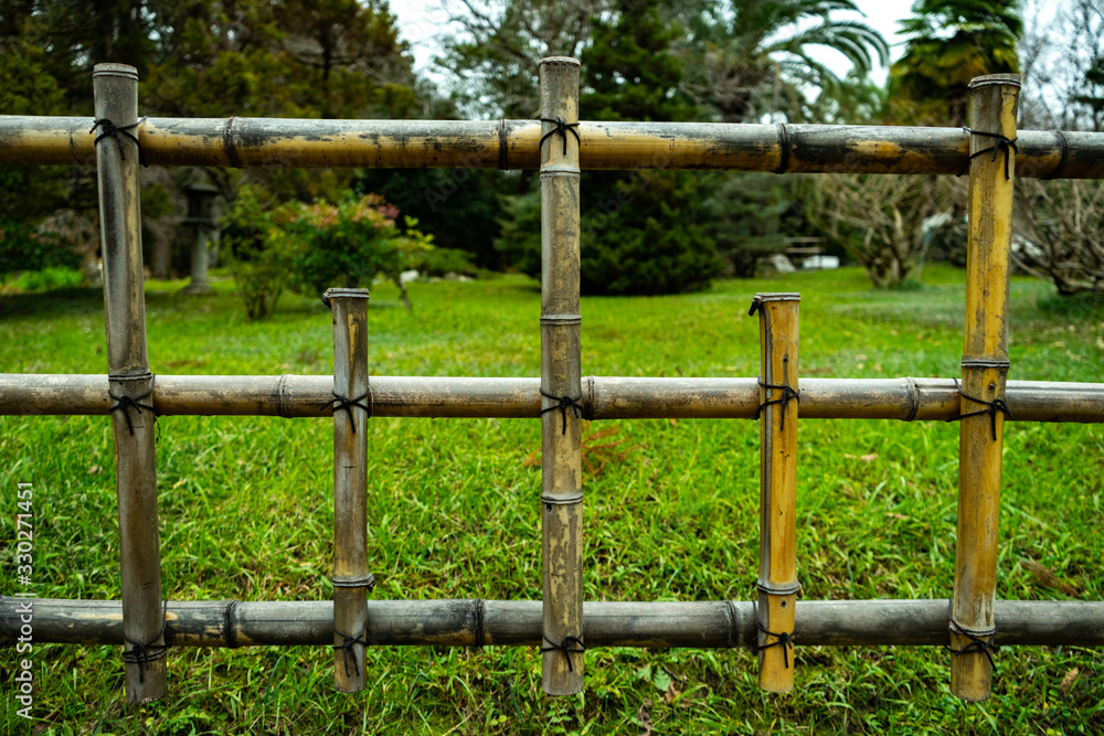 Bamboo palisade at a traditional Japanese house Bamboo palisade at a traditional Japanese house