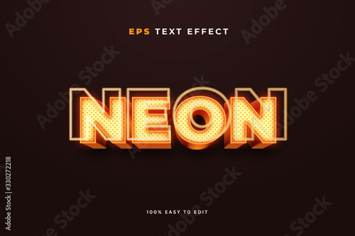 3D Neon sign text effect