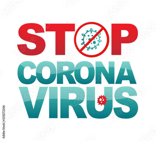 Coronavirus lettering protection banner.Pandemic stop Novel Coronavirus outbreak covid-19 2019-nCoV . Travel or vacantion warning. Protective mouth cap mask.