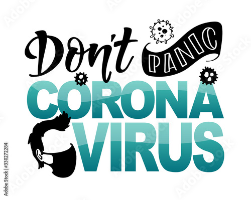 Coronavirus lettering protection banner.Pandemic stop Novel Coronavirus outbreak covid-19 2019-nCoV . Travel or vacantion warning. Protective mouth cap mask.