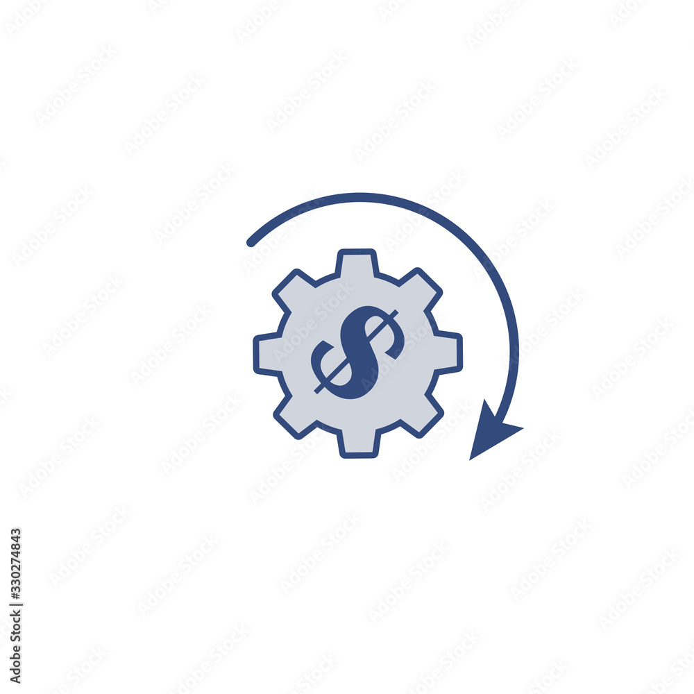 Process optimization vector icon on white isolated background. Process optimization vector icon on white isolated background.