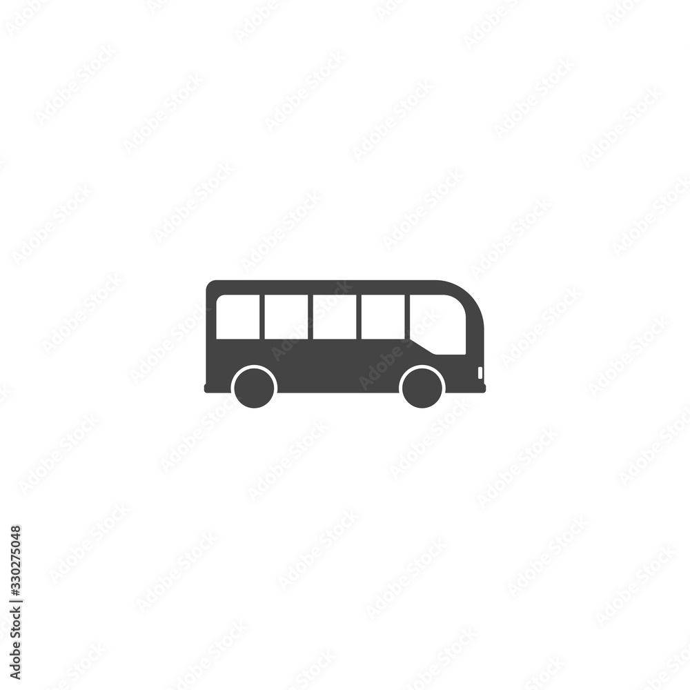 Bus vector icon on white isolated background. Bus vector icon on white isolated background.