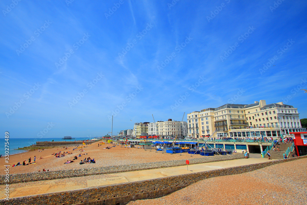 Brighton town on a sunny summer day