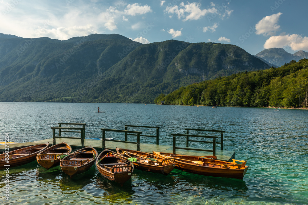 Bohinj Lake in summer Triglav National Park, Slovenia