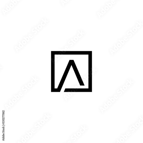 A LETTER VECTOR LOGO ABSTRACT