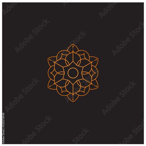mandala vector logo icon illustration