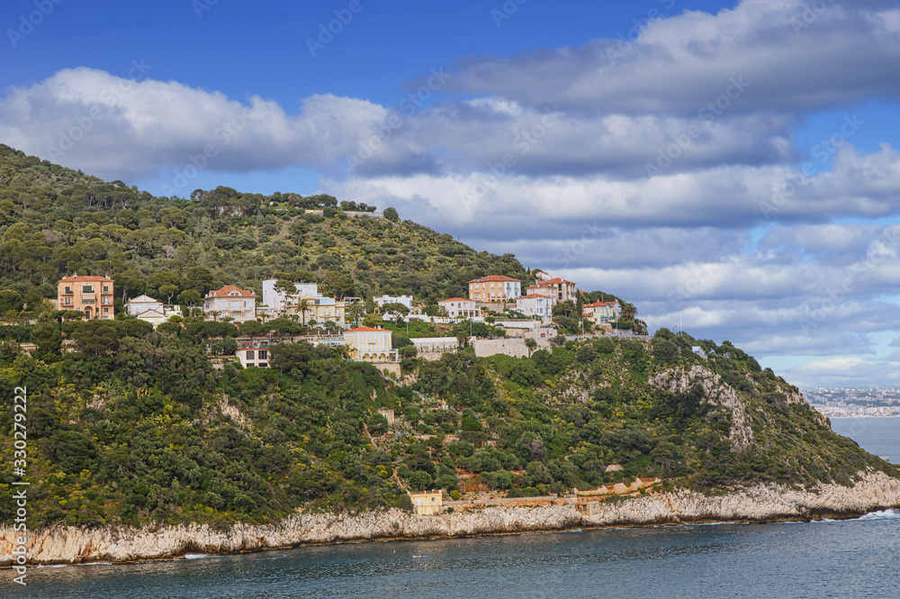 Luxury condos on the coastal hillsides of the South of France