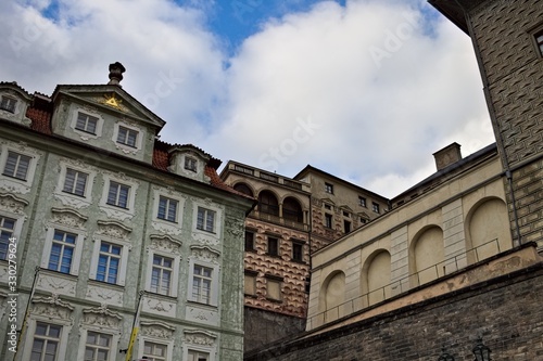 Bohemian architecture and baroque buildings in Prague (Czech Republic, Europe)