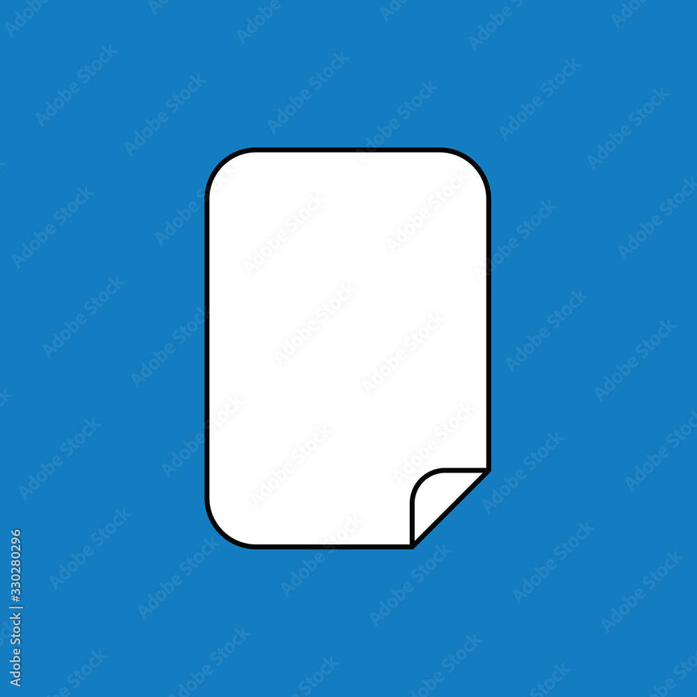 Vector illustration of blank paper symbol. Vector illustration of blank paper symbol.