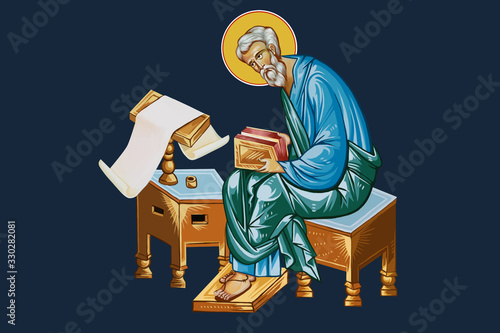 Fotomural Matthew the Apostle. Illustration in Byzantine style