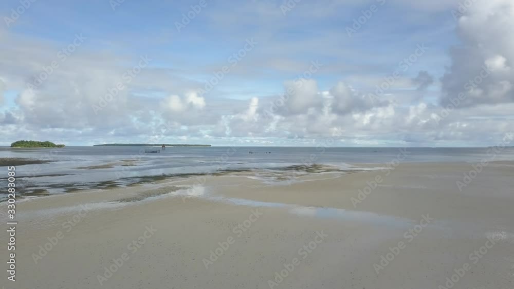Scenic aerial view of white sand bank on Siargao island, Philippines Scenic aerial view of white sand bank on Siargao island, Philippines