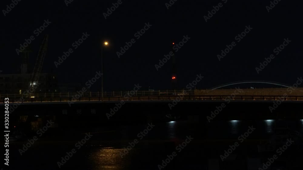 4k video of car passing through bridge at night 4k video of car passing through bridge at night